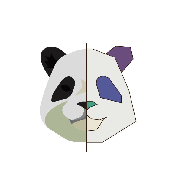 呆萌熊猫logo