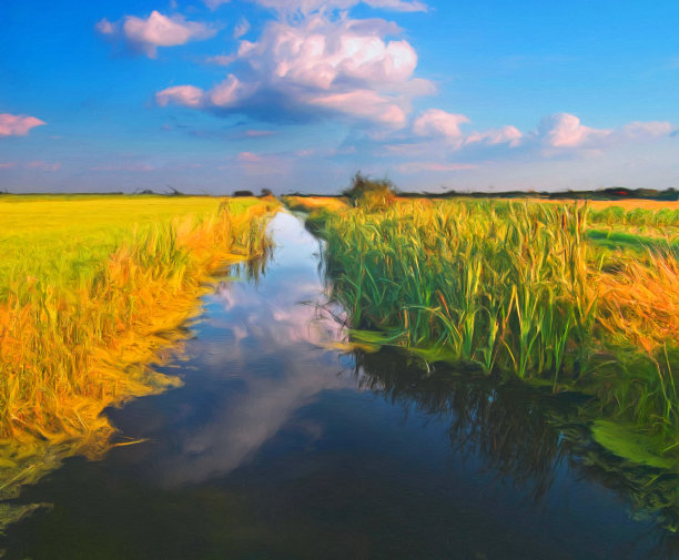 背景素材 风景 风景画 天空 白云