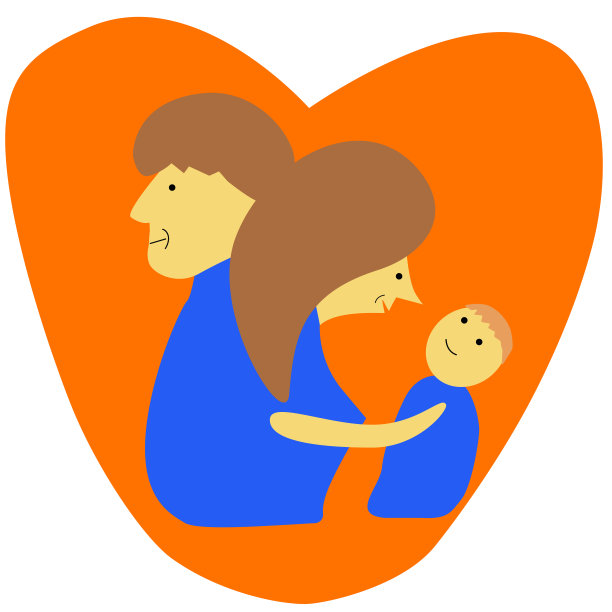 女人婴儿logo
