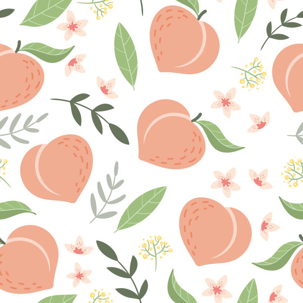 水蜜桃插画素材