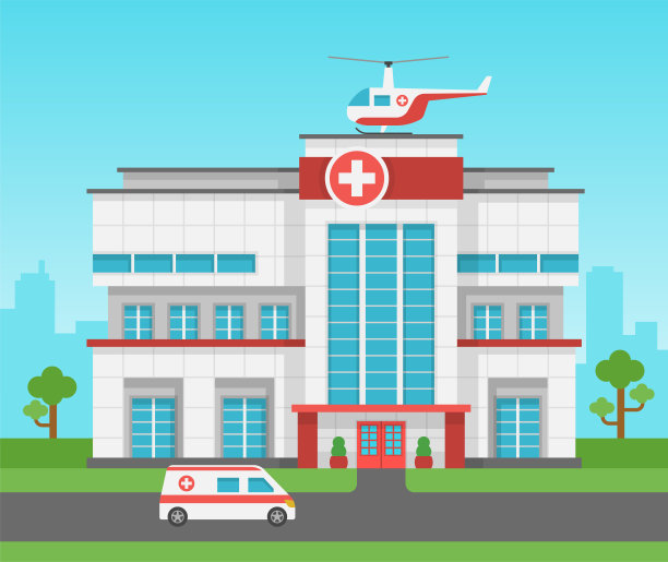 现代化的医院外观