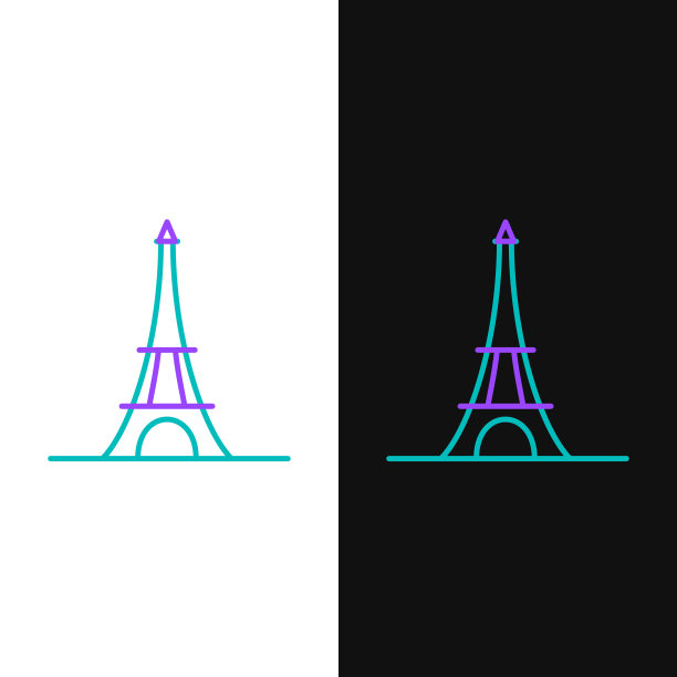 法国埃菲尔铁塔矢量