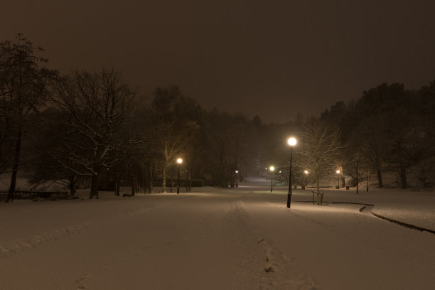 雪夜圣诞小镇