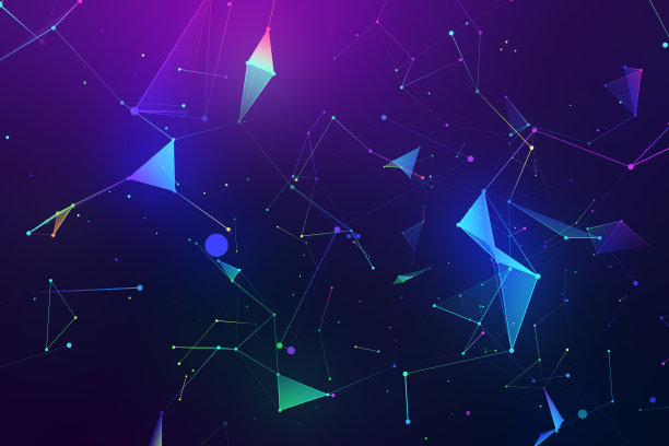 紫色科技红色科技背景