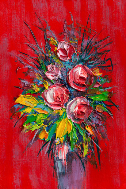 花束油画