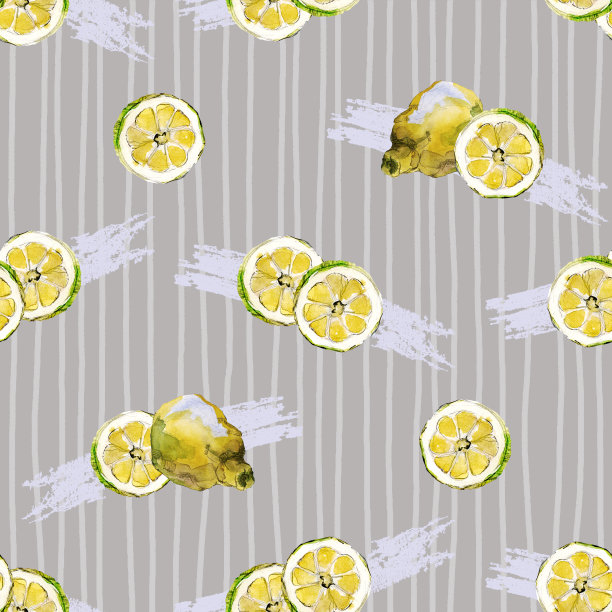 水果图案 柠檬印花