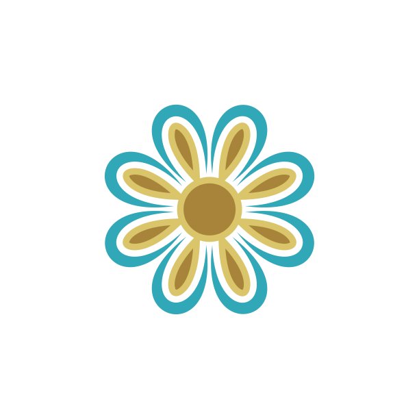 花朵星形logo标志设计