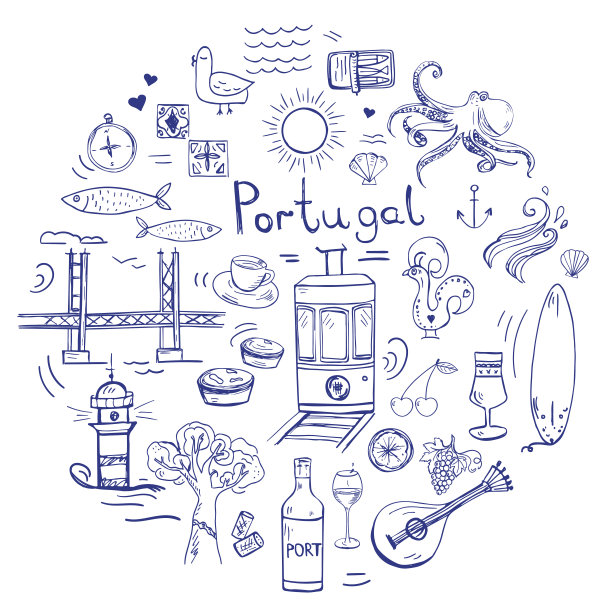 葡萄牙插画葡萄牙建筑