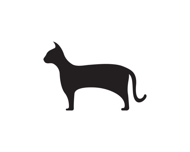 卡通小猫logo标志