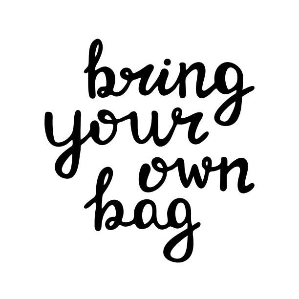 手写字体手提袋