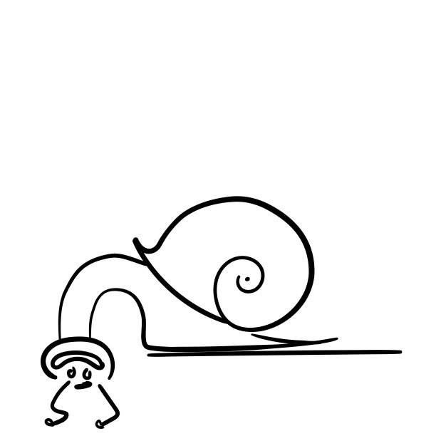 卡通蜗牛插画
