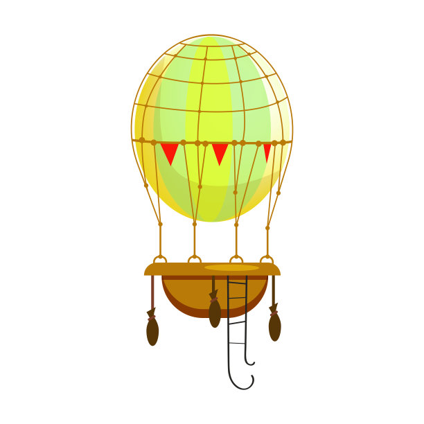 天空中的一个热气球