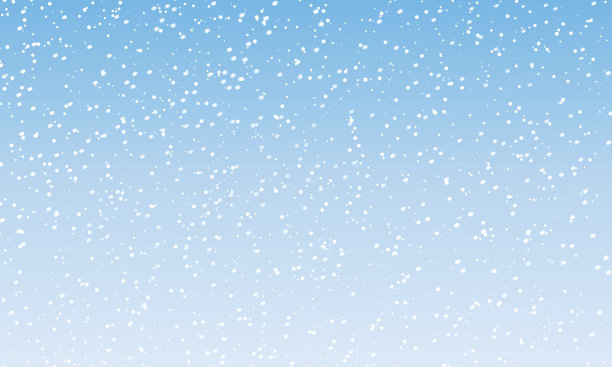 圣诞节冬季雪花插画海报