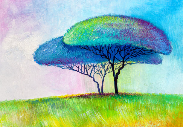 树木抽象画