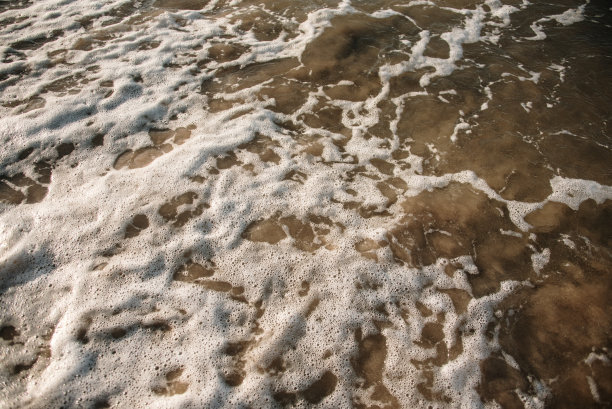 航拍大海沙滩浪花背景素材