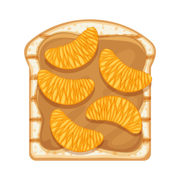 烤过的橘子片