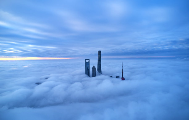 上海城市天际线全景