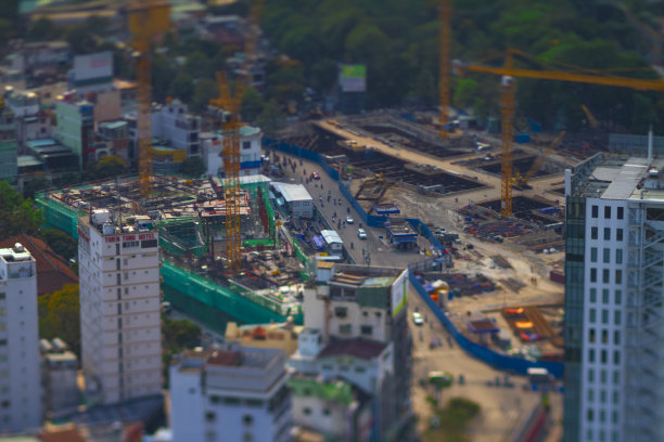 越南胡志明市高技术工业区俯拍