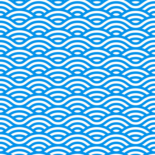 海水图案中式图案