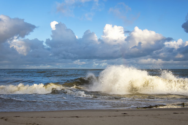 海滩,波浪,水