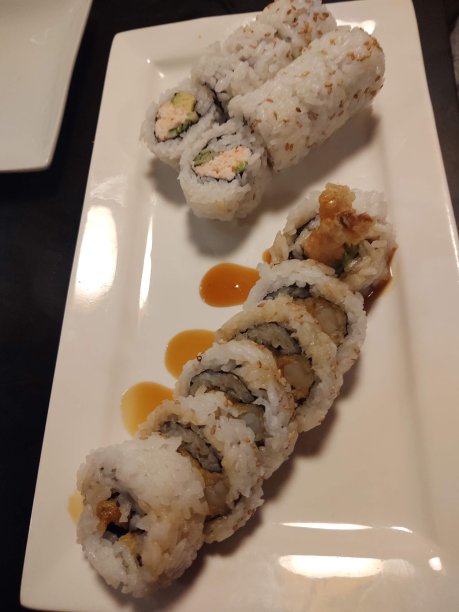 新鲜日式寿司背景