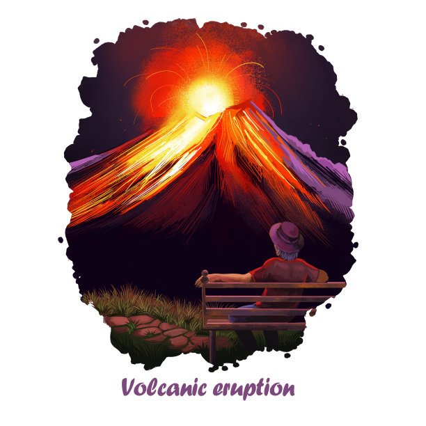 抽象火山爆发