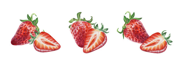 红色草莓海报