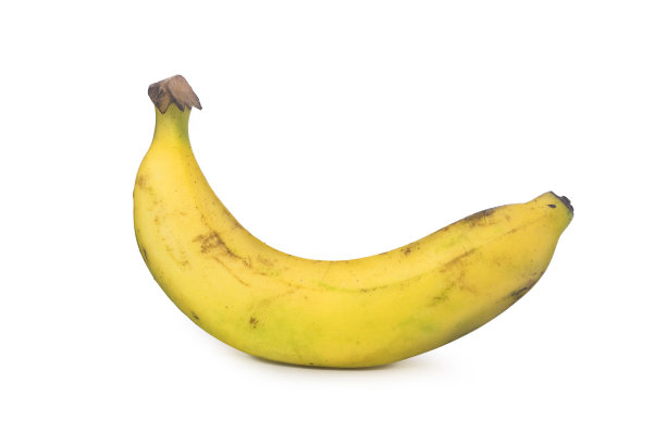 香蕉白底特写