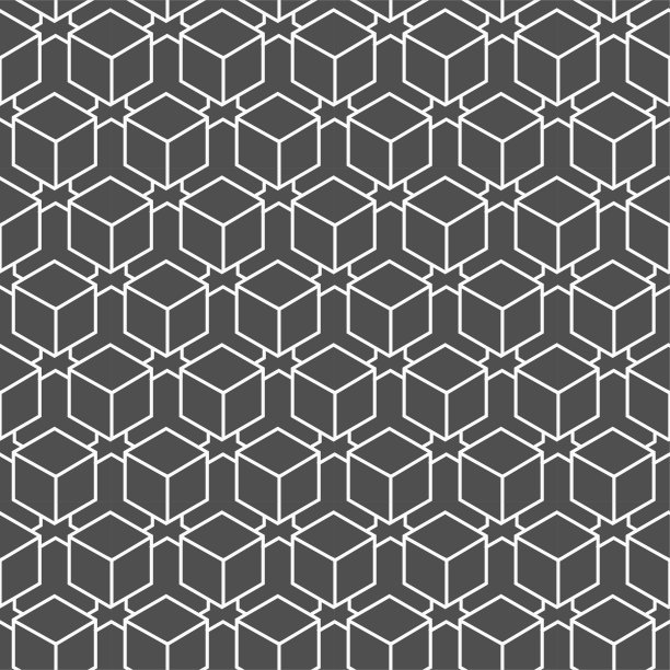 几何图案黑白无缝纹理