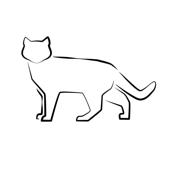 简约猫logo