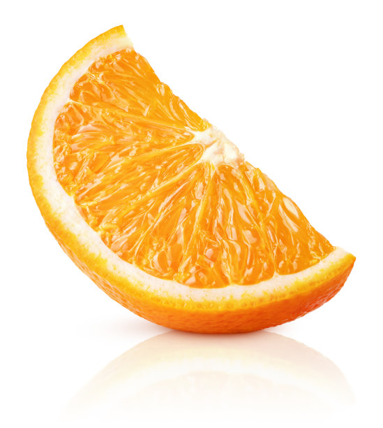 橙子切开特写
