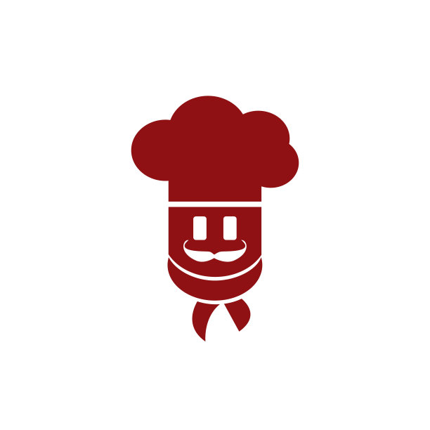 厨师帽餐厅logo标志设计