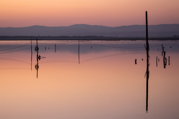 工业区夕阳天空