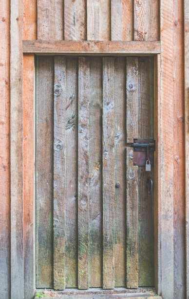 老旧木板木门中式门