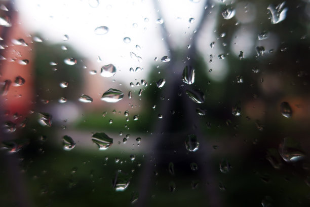 高清玻璃雨滴