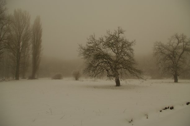 雪天抽象风景