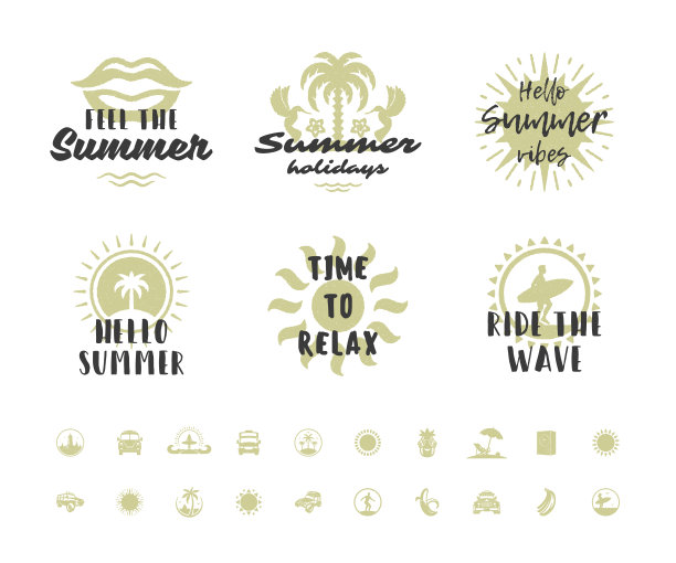 手logo设计,太阳logo