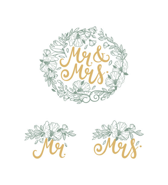 我们的婚礼 婚庆字体设计