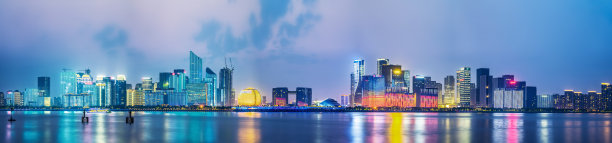 杭州城市建筑背景