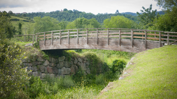 景点的木桥