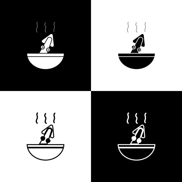 传统面馆线描插画