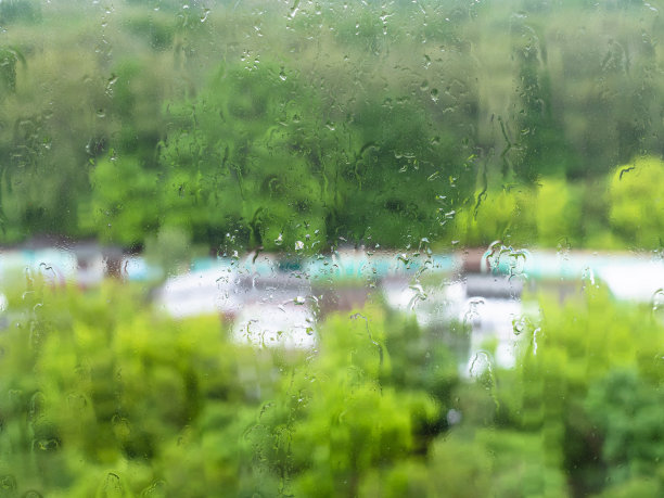 高清玻璃雨滴