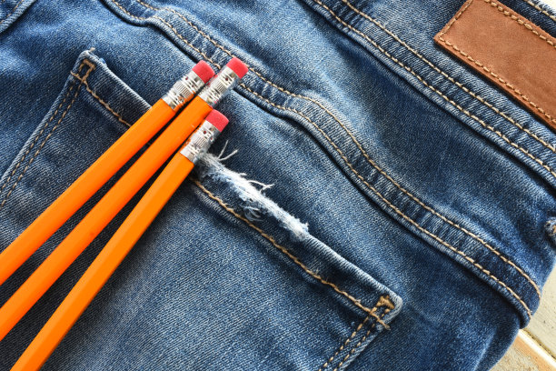 纺织品,裤子,铅笔