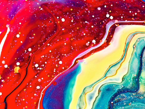 炫彩流动色彩背景