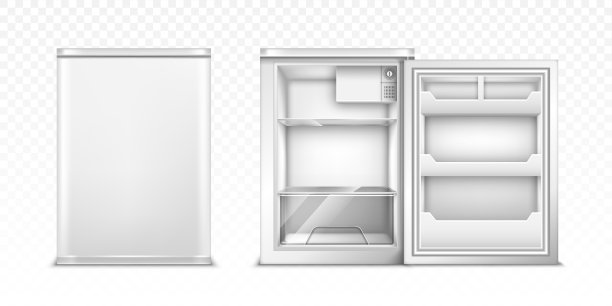 白色小冰箱元素