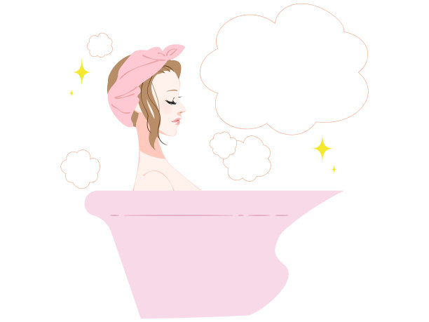 在浴缸泡澡的女人