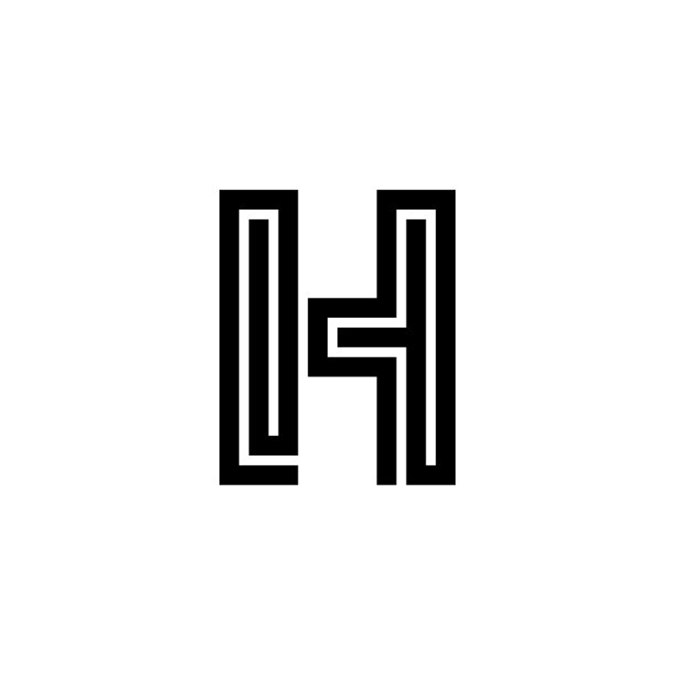 h字母标识设计