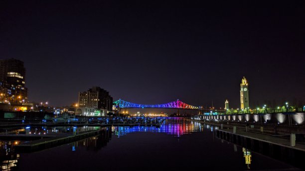 城市 夜景 大桥