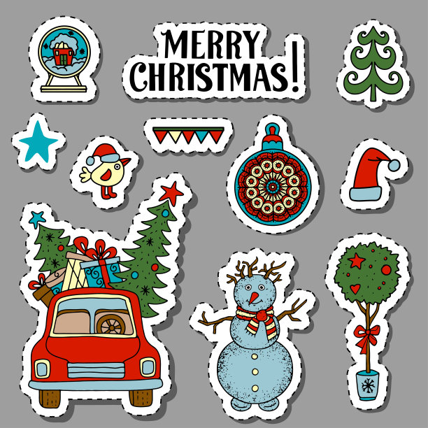 圣诞节卡通贴纸