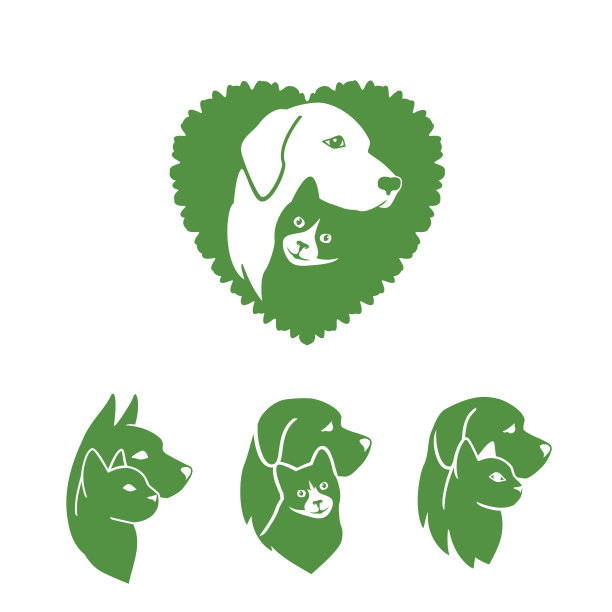 卡通猫狗logo